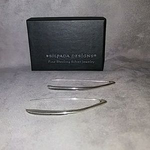 Silpada Folded Sterling Silver Wire Earrings