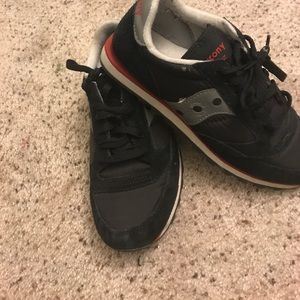 Black with Red Saucony sneakers