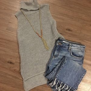 Nordstrom Cozy Gray Turtleneck Sweater sz S