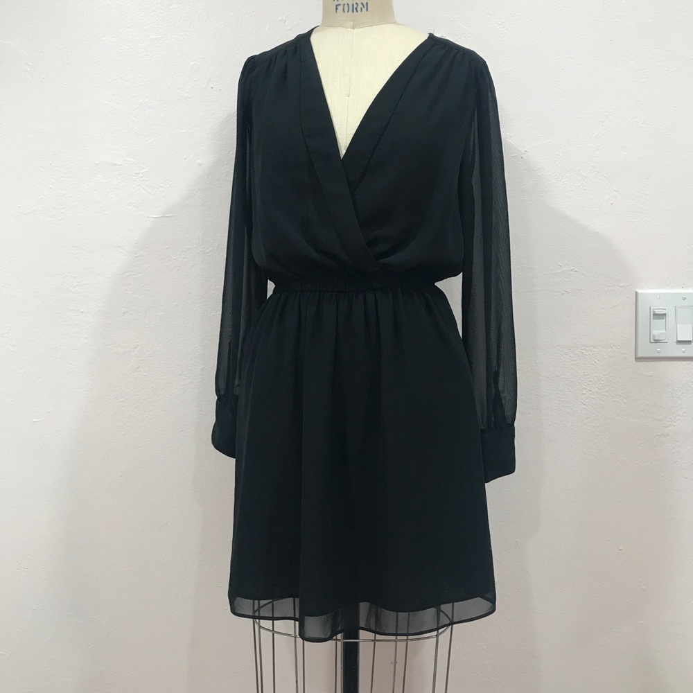 BCBGeneration Long Sleeves Black Dress
