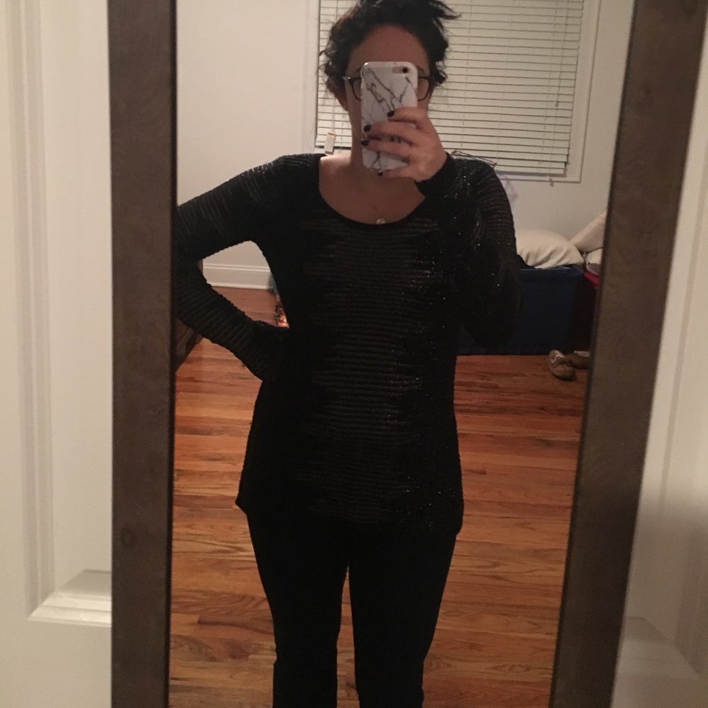 Rock & Republic black sparkly sweater