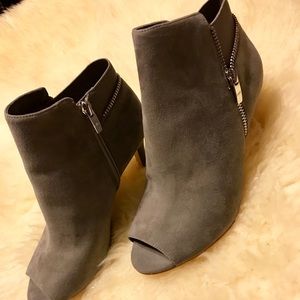 Marc Fisher Serenity Grey Suede Booties NWOT