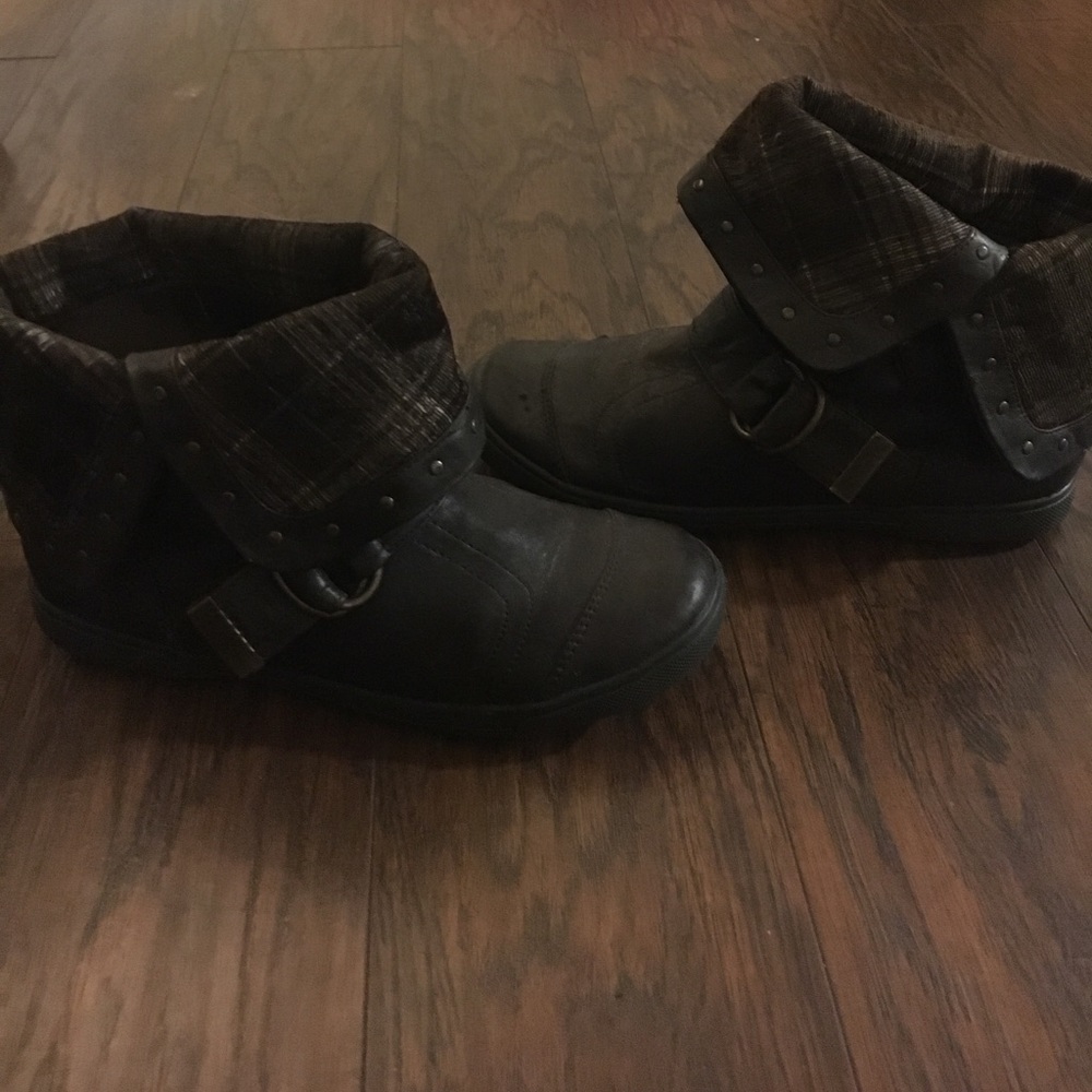 Brown Leather Spring boots(Fits 9-Euro Sizing)