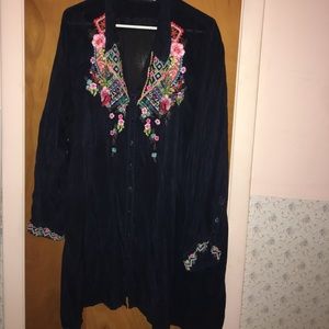 Johnny Was Embroidered Black 3X