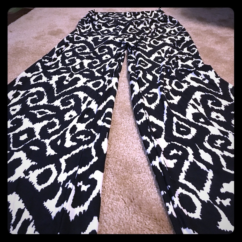 Sexy silky palazzo pants