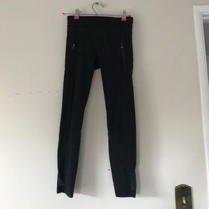 Lululemon leggings with mesh accents