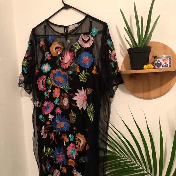 ASOS Curve Dresses & Skirts - Mini Embroidered T-shirt Dress