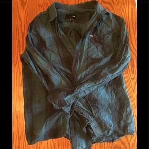 Men's Hurley plaid button down