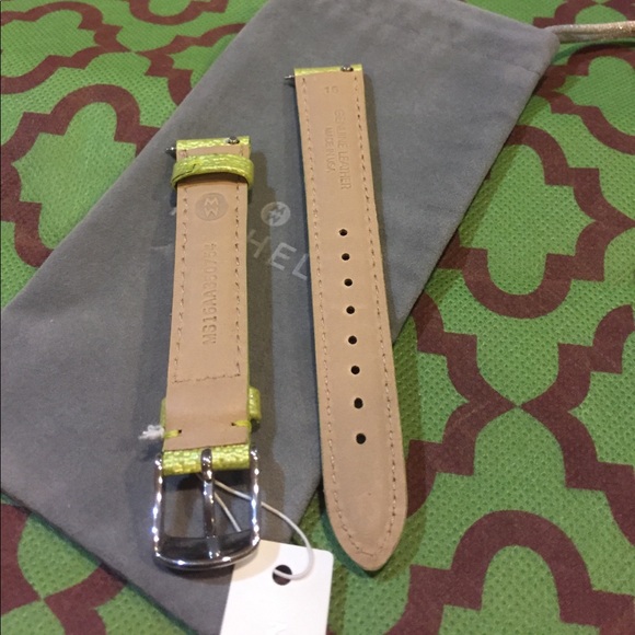 Authentic Michele 16mm watch band strap leather