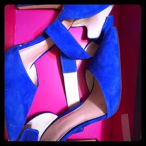 Royal blue suede Vince Camuto heels size 8