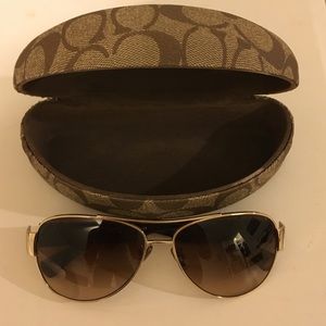 Coach Aviator Sunglasses with Case