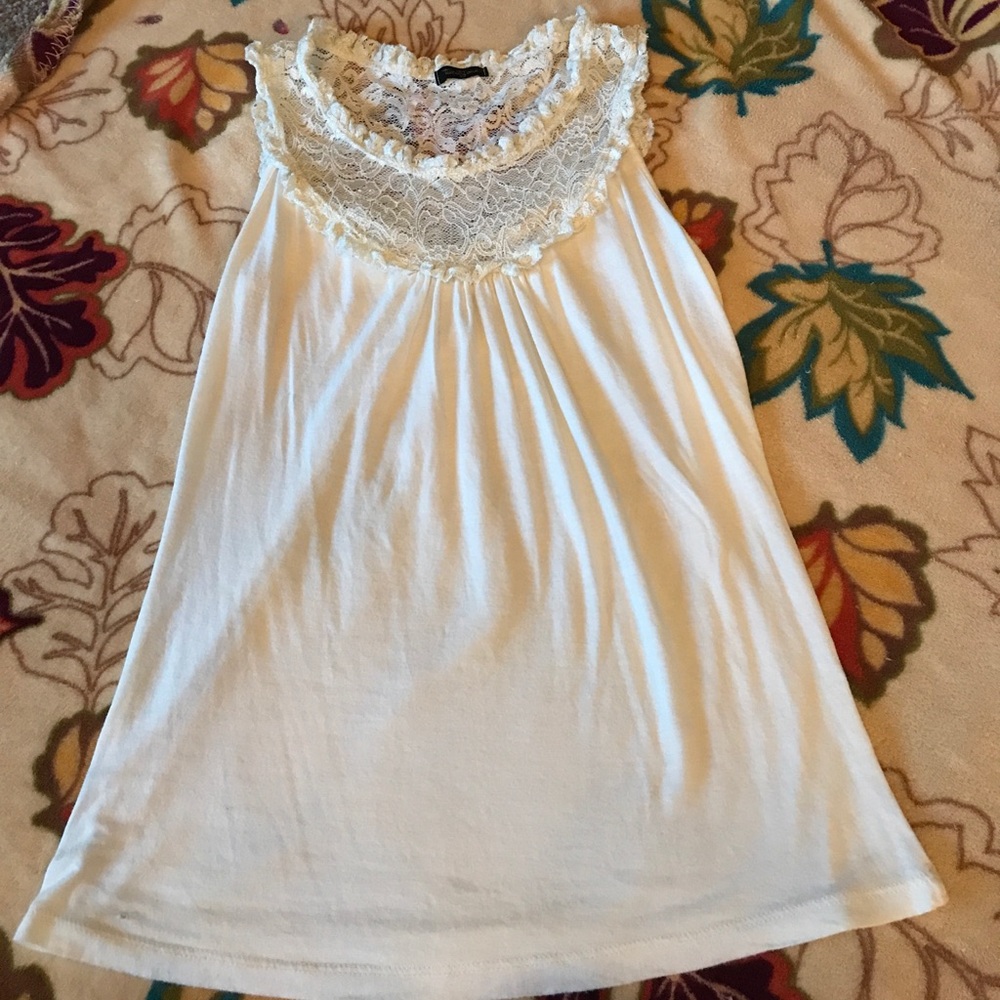 Free with purchase Cream lace tank top