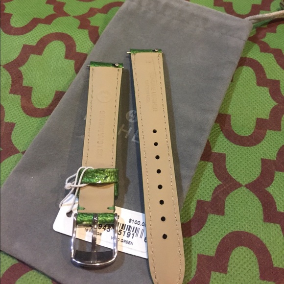 Authentic Michele 16mm watch band strap leather