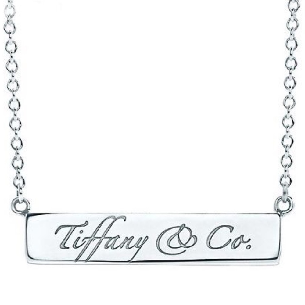 Tiffany & Co Sterling Silver Notes Bar Necklace