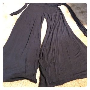 Tie waist comfy palazzo pants