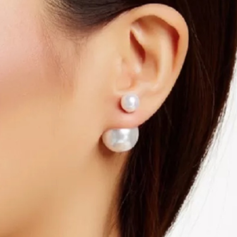 3 for $15 Pearl double sided earrings