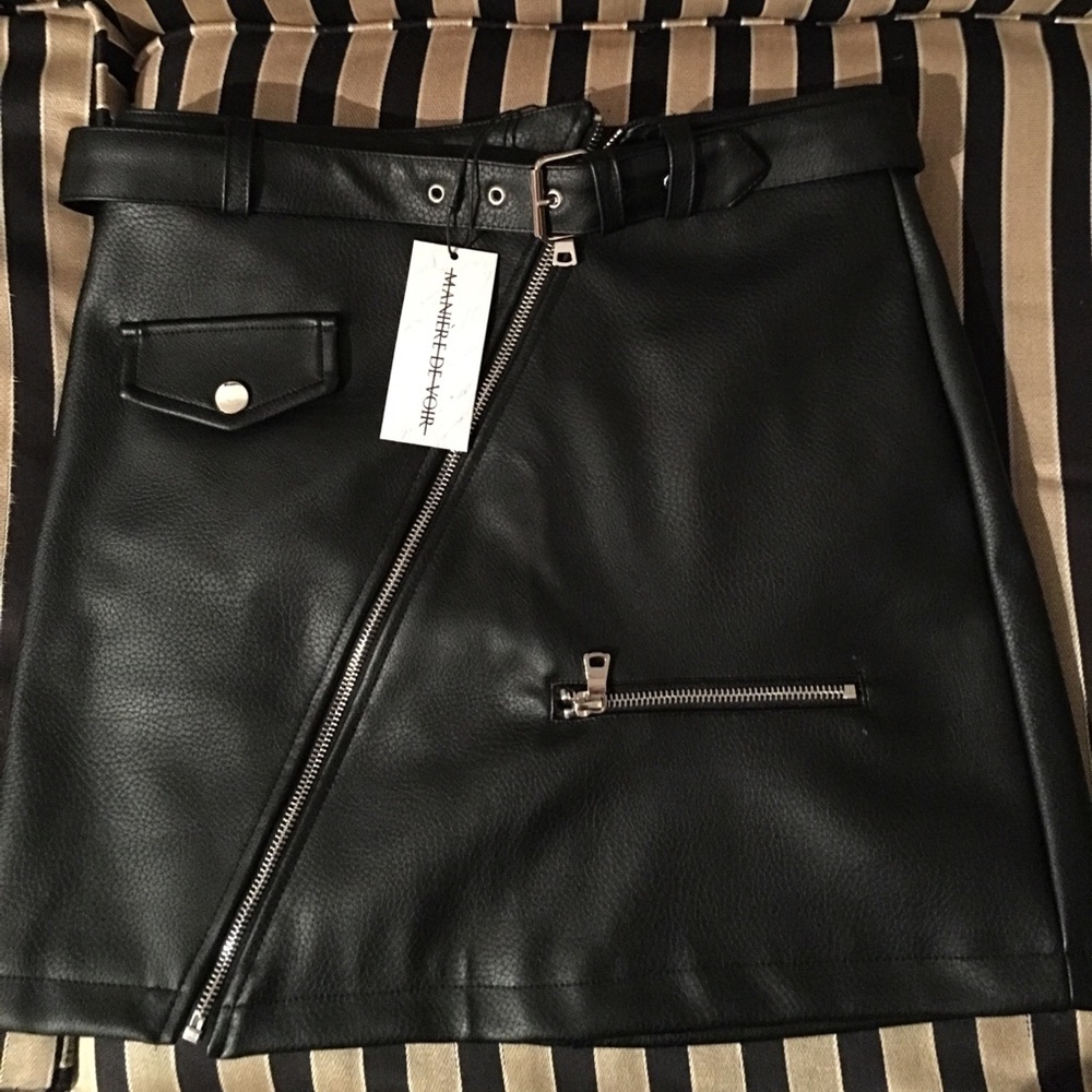 Pleather " Manière De Voir " Motorcycle Skirt