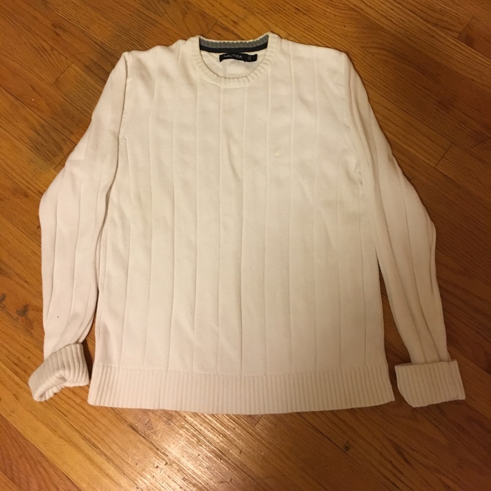 Nautica woman’s white knit sweater