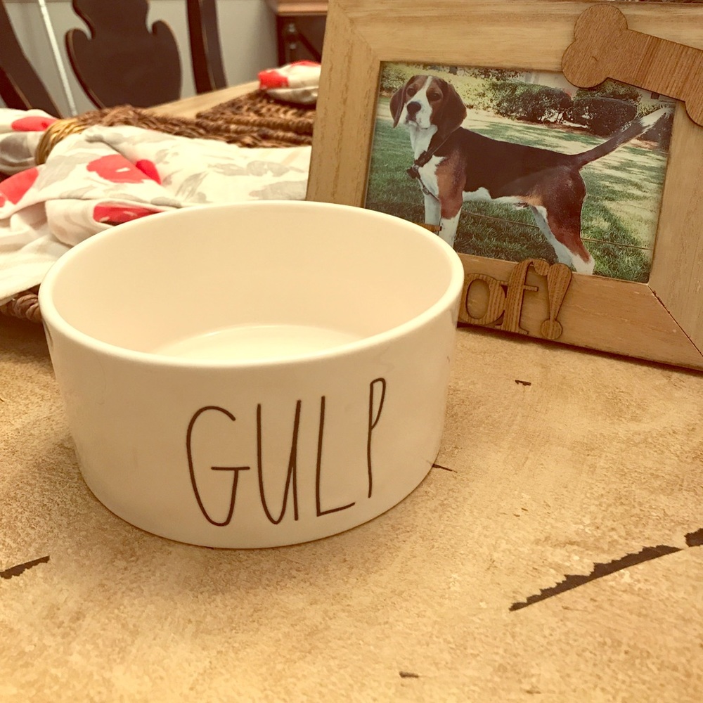 Rae Dunn GULP Dog Bowl