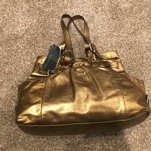 NWT Kenneth Cole NY gold shoulder bag!