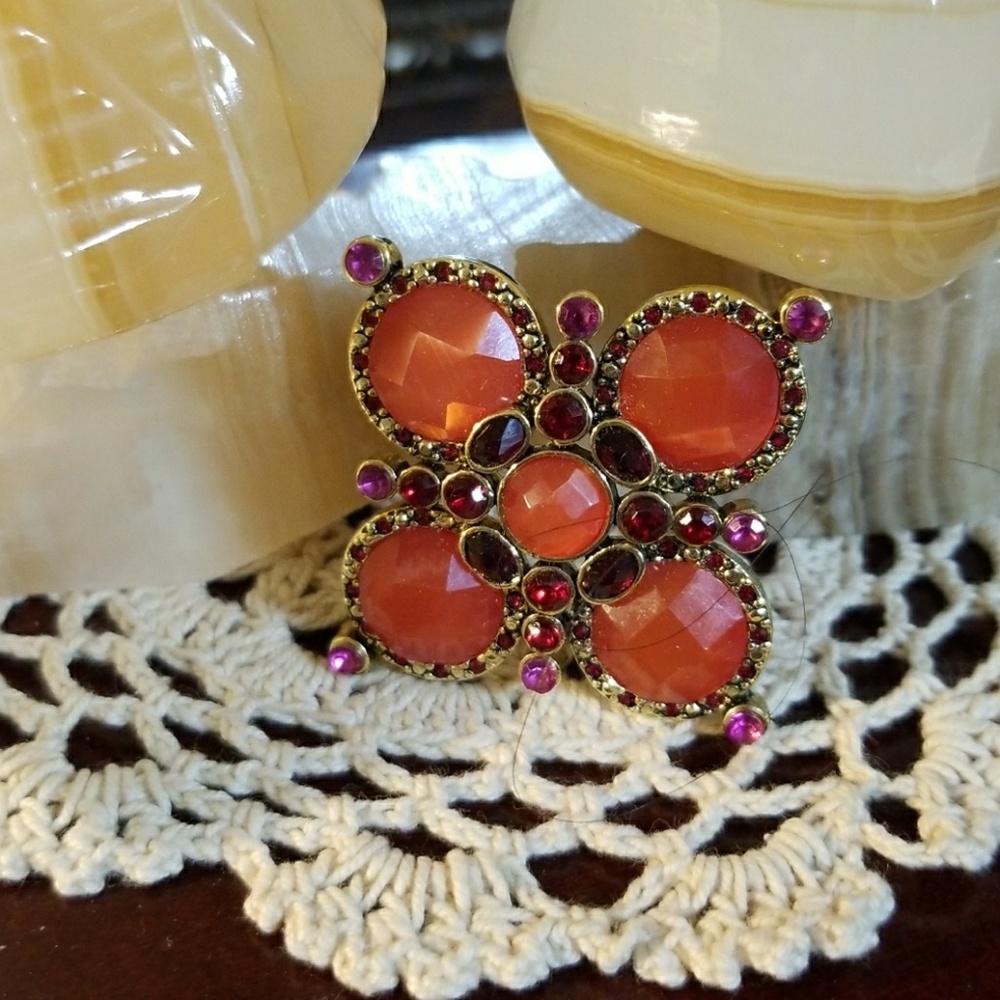 Orange Brooch
