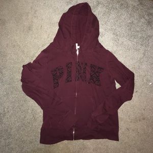 Burgundy & Black Victoria’s Secret PINK Sweatshirt