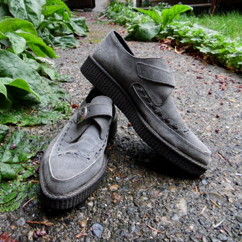 Vintage grey suede oxford creepers 10.5