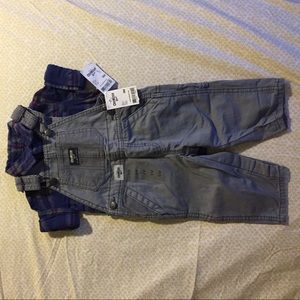 OshKosh B'gosh overall and onsie set