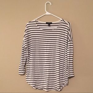 Black and white striped forever 21 long sleeve top