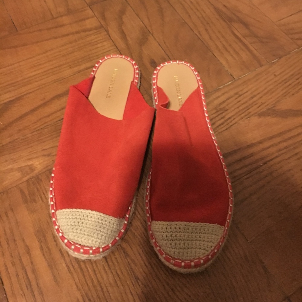 Maiden Lane Shoes / espadrilles/ slides worn once