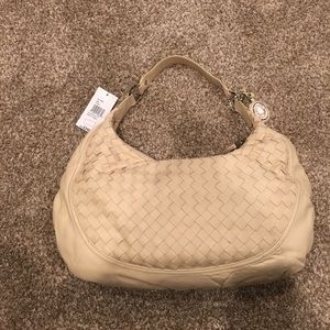 NWT Anne Klein Bone lattice shoulder bag!