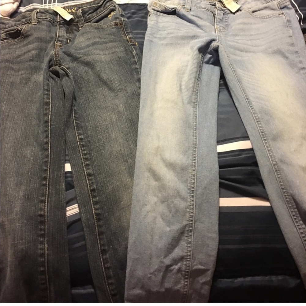 2 pairs girls justice jeans size 8