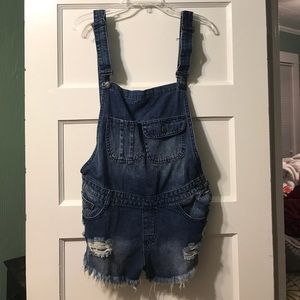 Denim Short Overalls