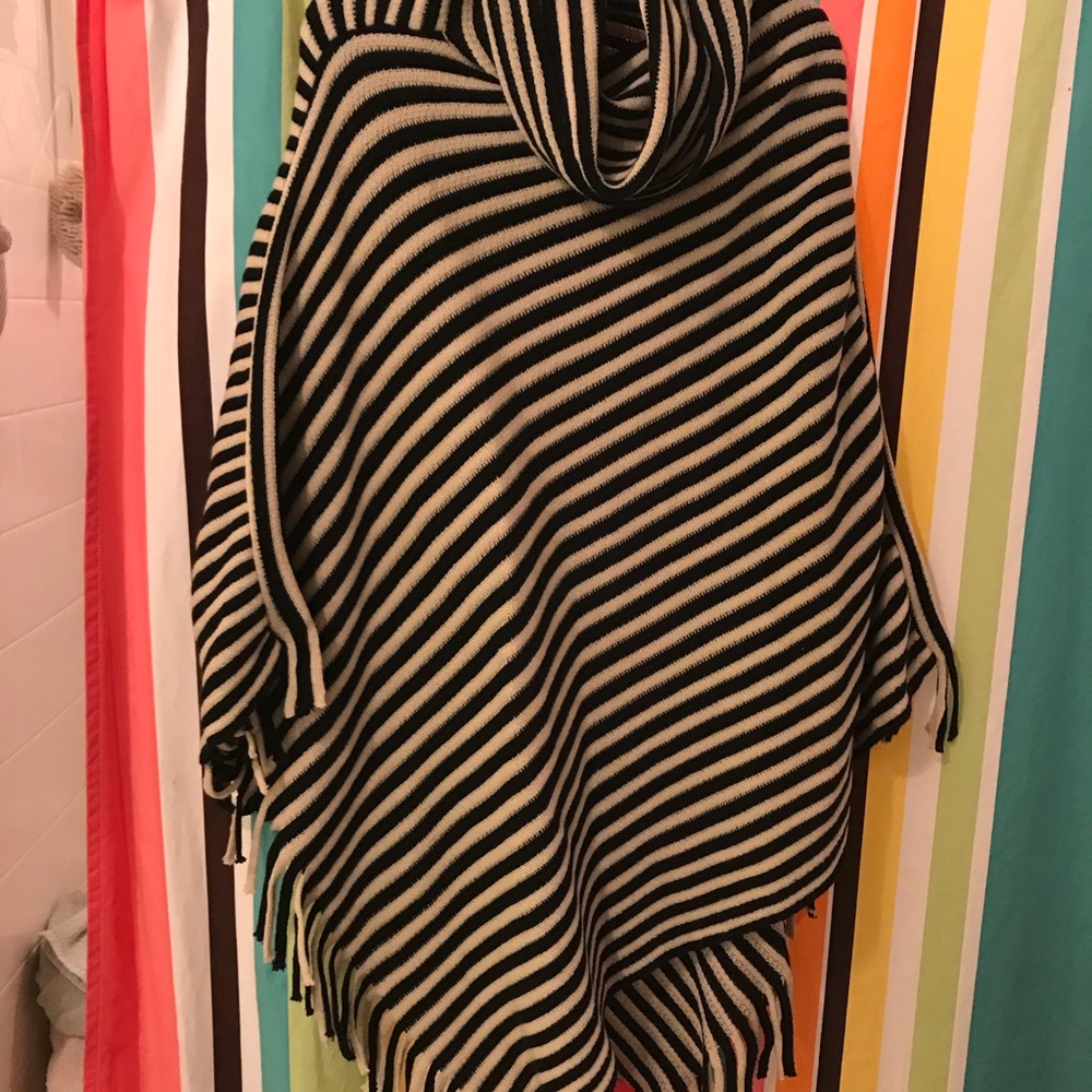 Soft warm cowl poncho