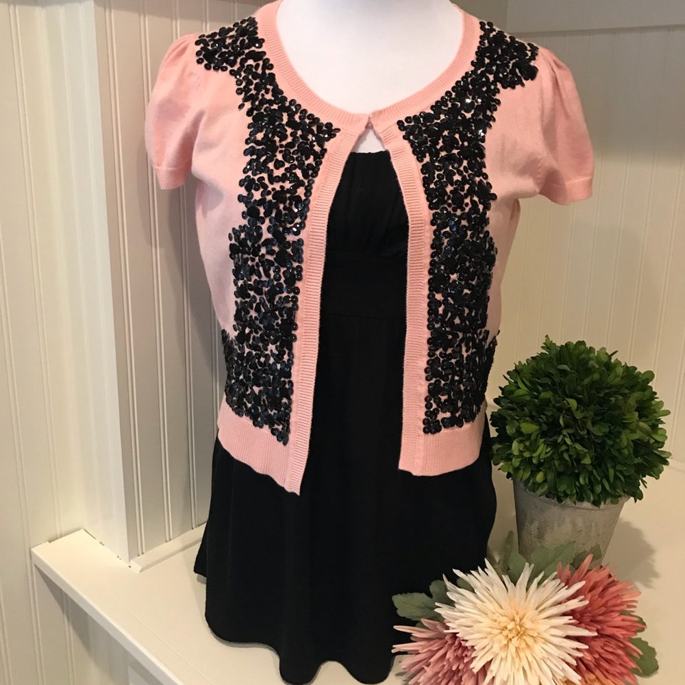 INC Pink shrug with sequin
