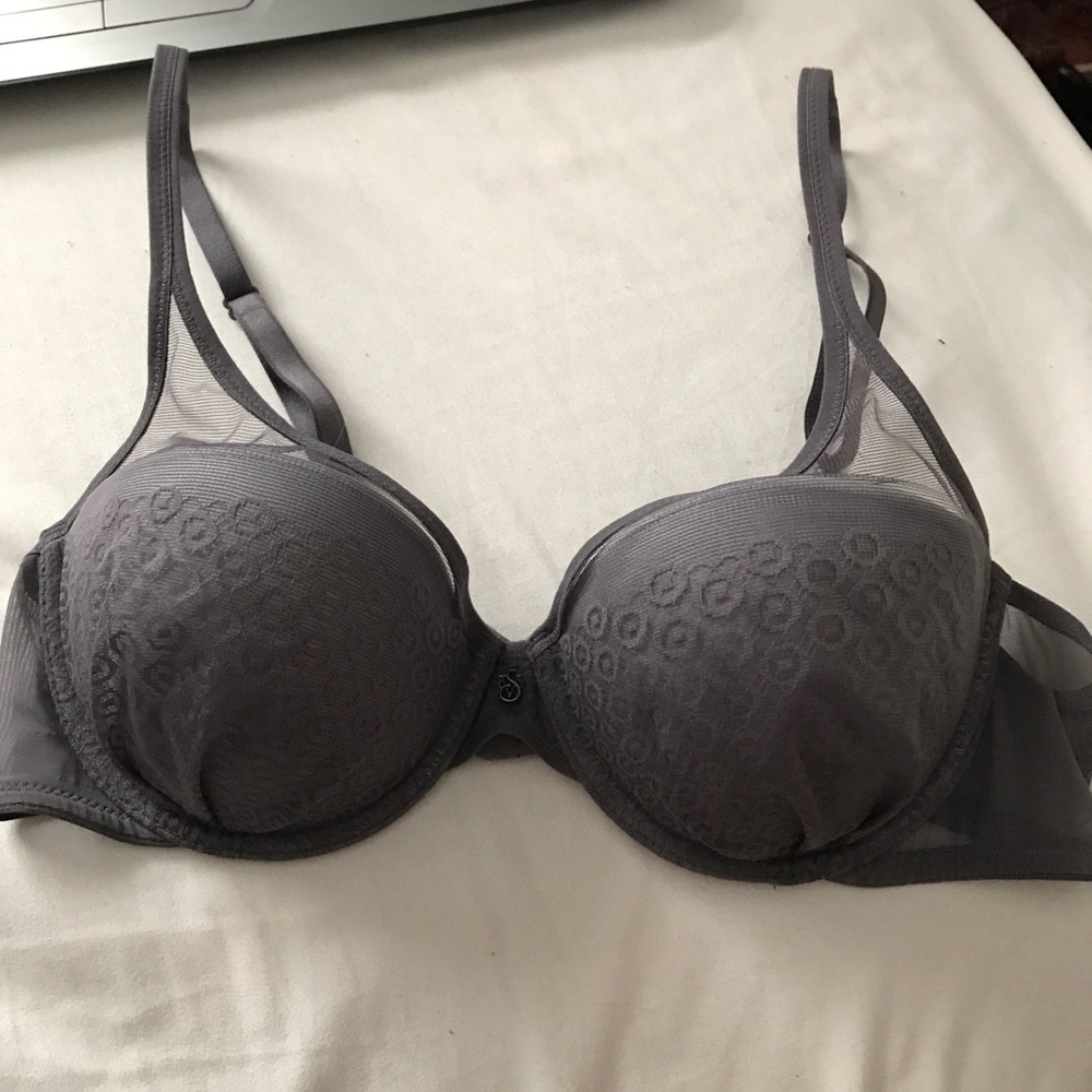 Gray VS Lace Bra