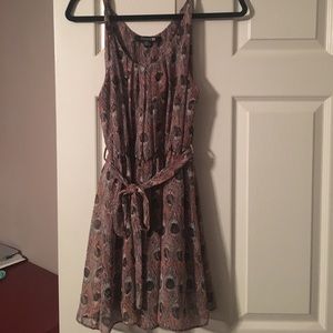 Summer dress with peacock detail