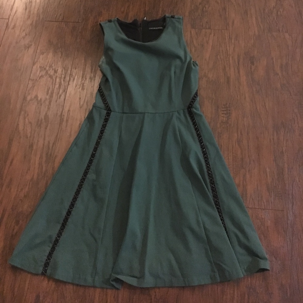 Green Pleated Dress