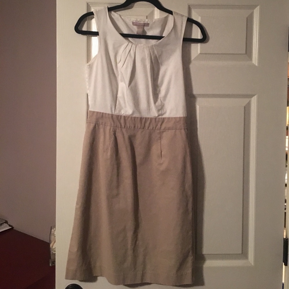 Color block strapless dress