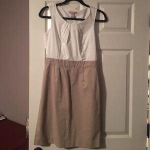 Color block strapless dress