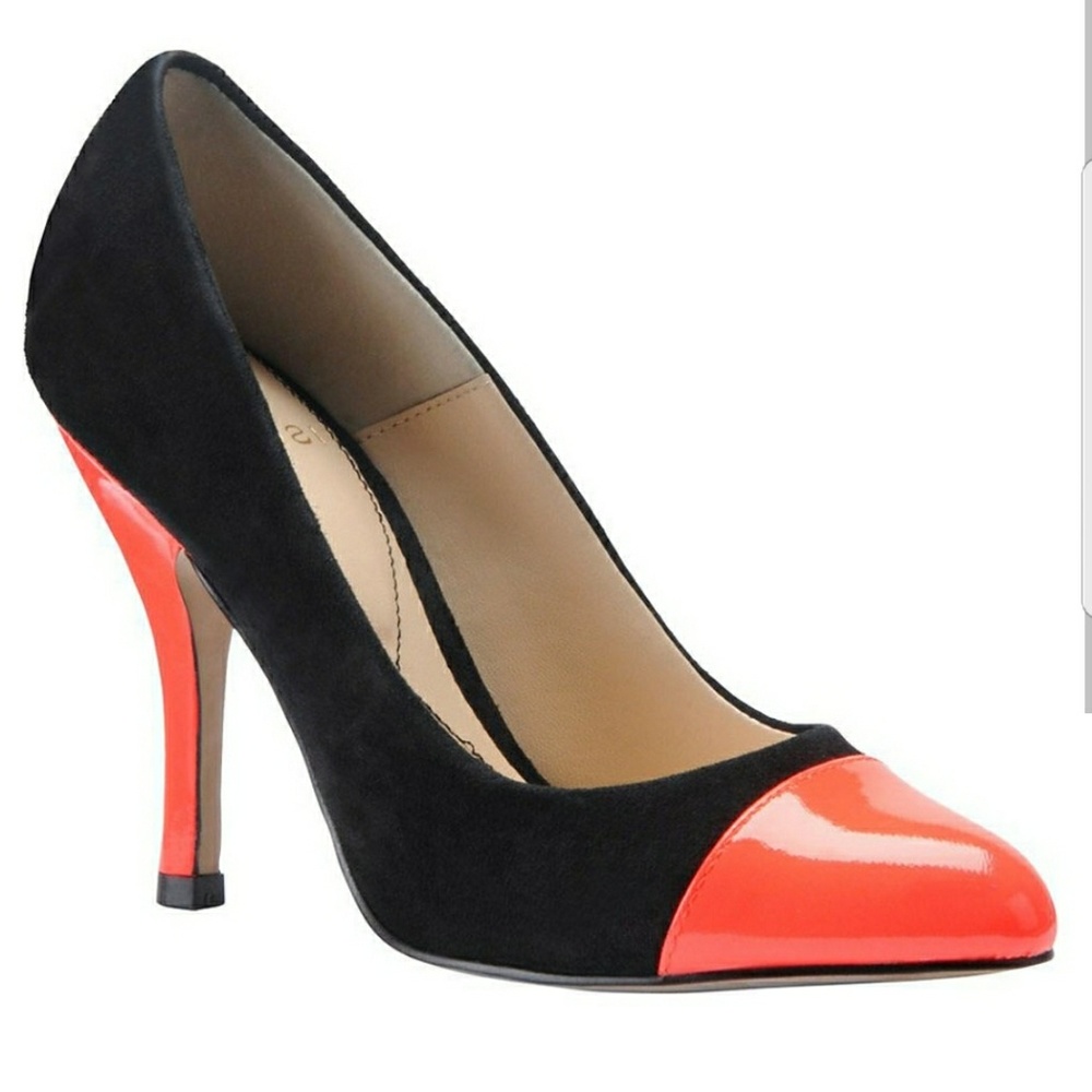 Isola Orange & Black Aira Suede Pumps Size 9
