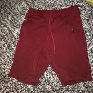 Maroon nike sweat shorts