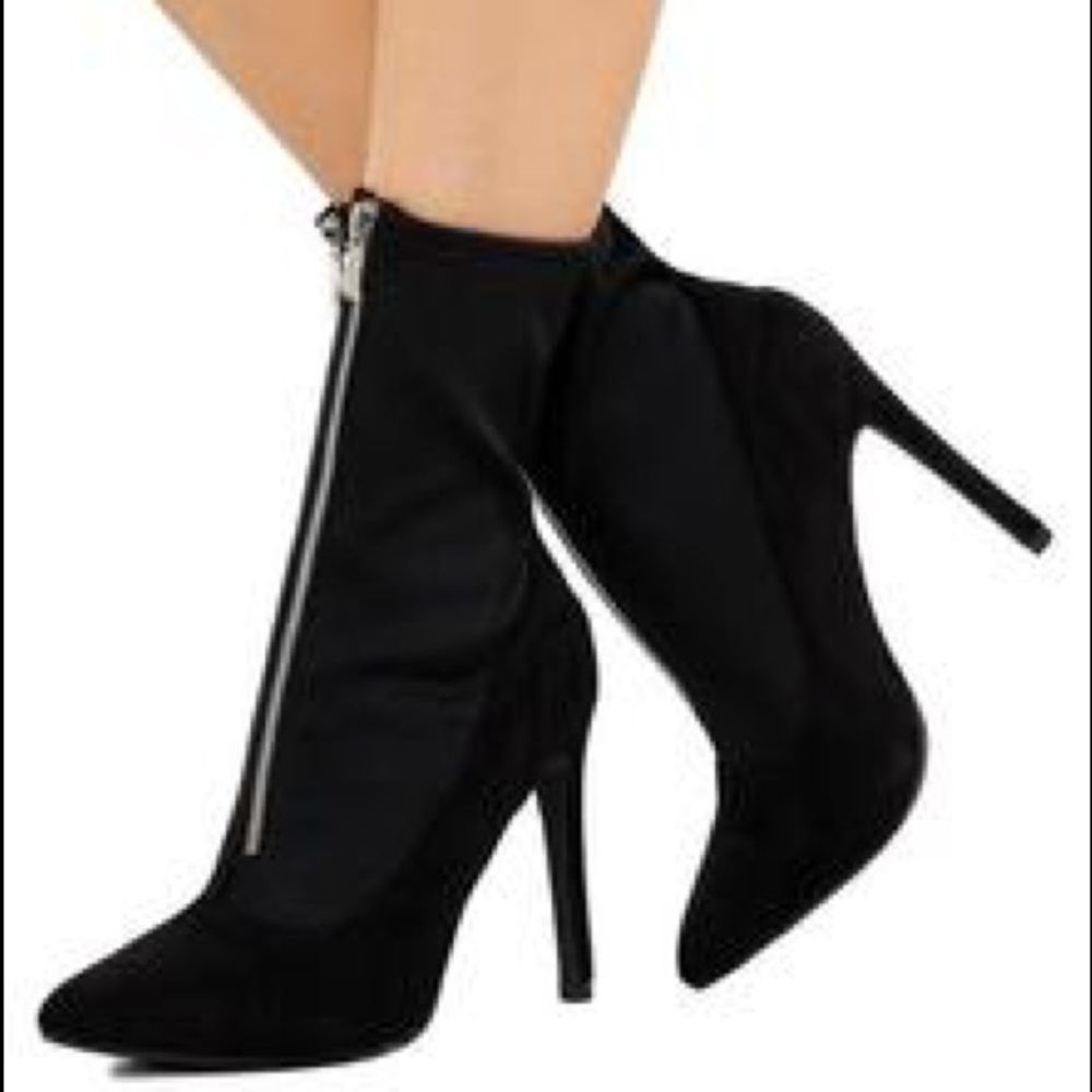 Boot Metallic Front Zipper