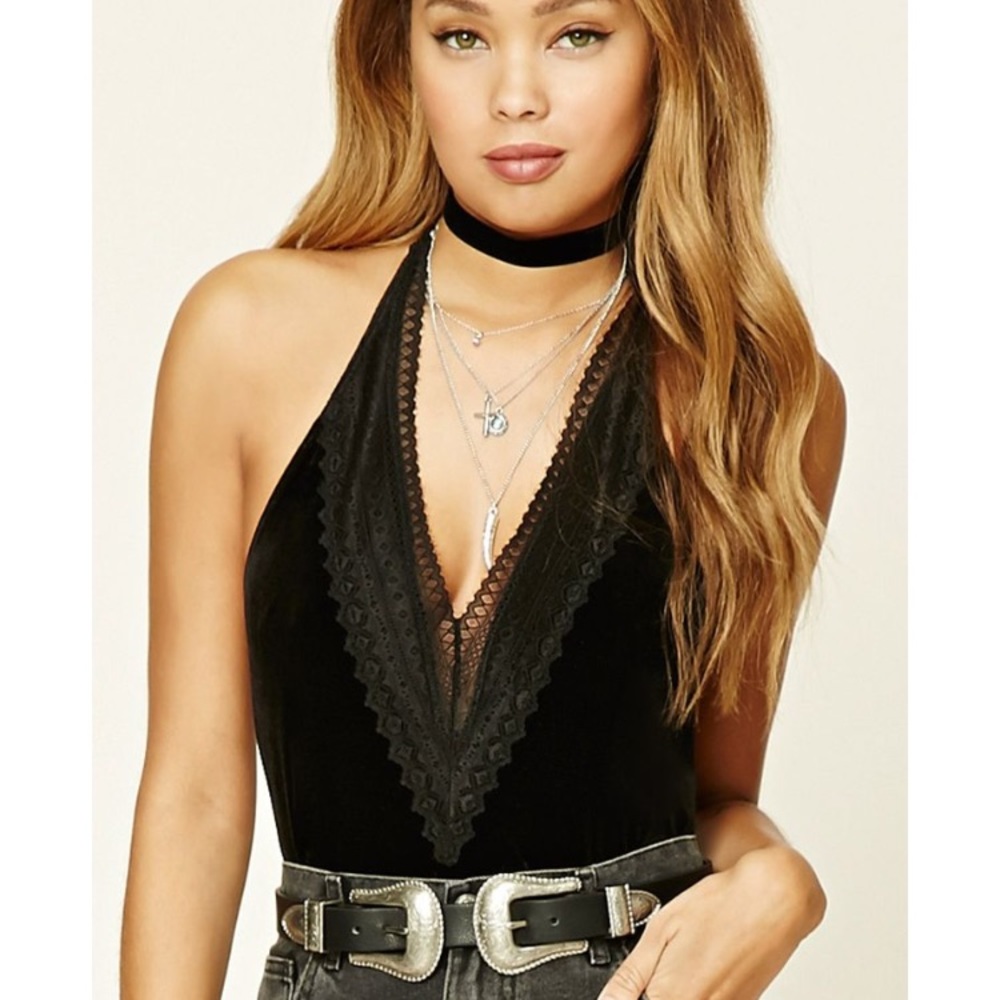 Velvet, body suit, scoop back