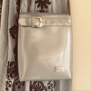 Beijo Patent leather long strap bag, sleek