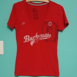 S slim-fit Nike Ohio State tee with deep v-neck