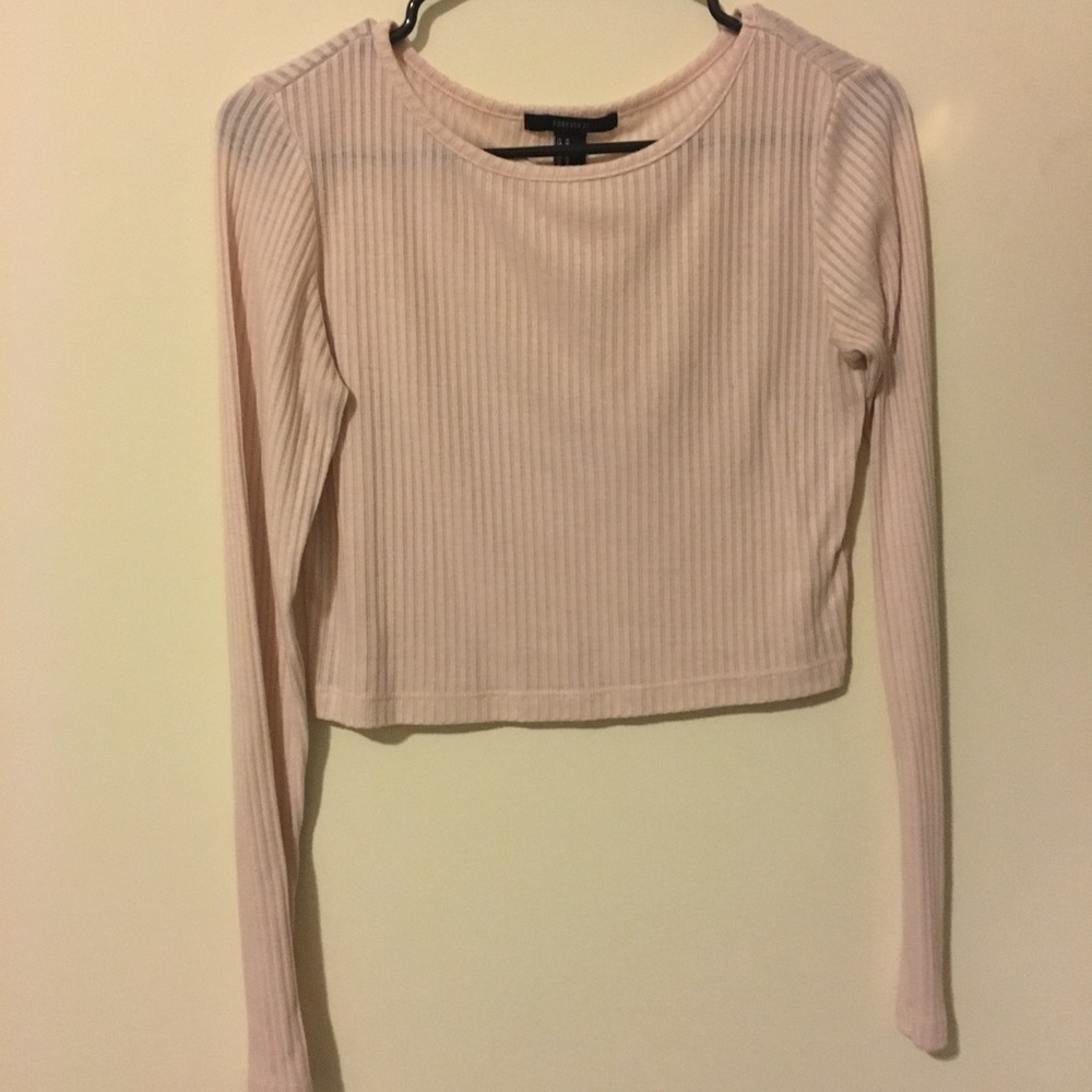 long sleeve crop top