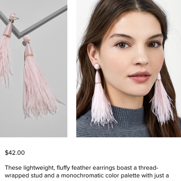 Pink Fluffy Feather Earrings ⚡️✨ - Picture 3 of 7