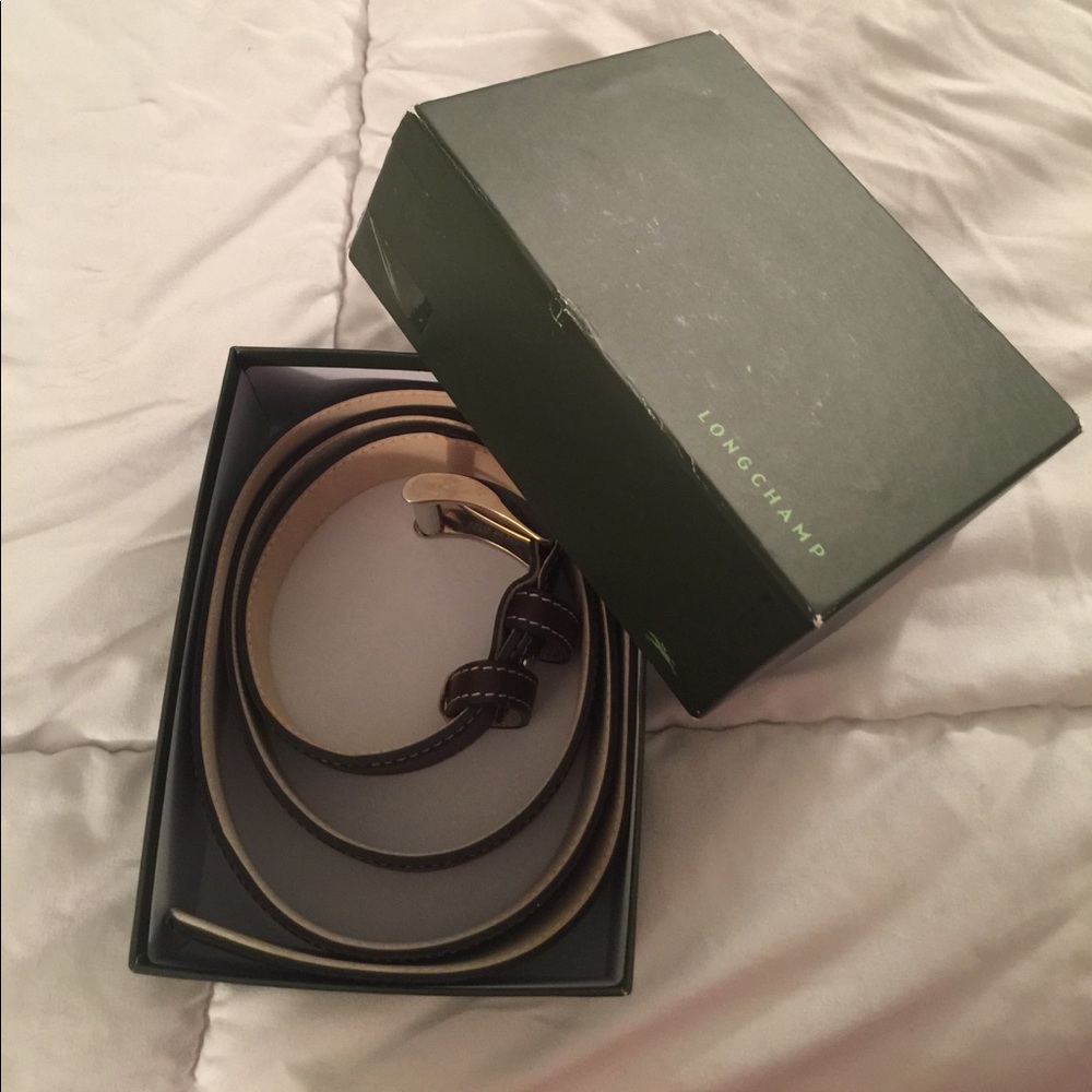 Longchamp brown leather belt NWT never worn