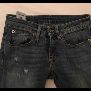 R13 cropped skinny jeans size 24